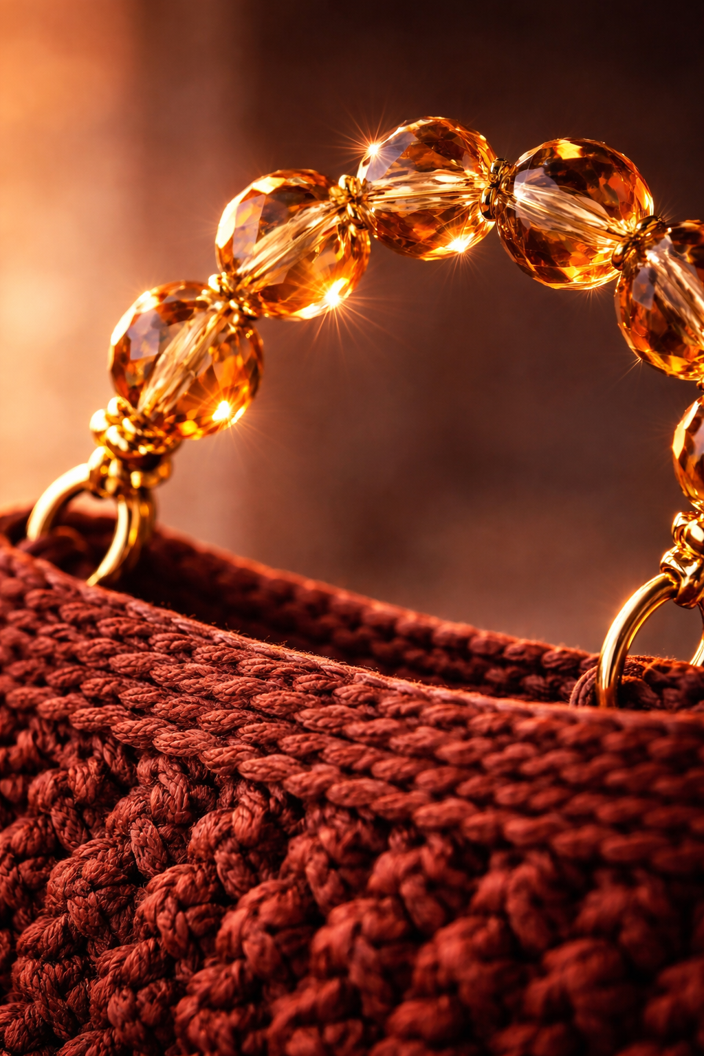 Scarlet Amber Crochet Bag