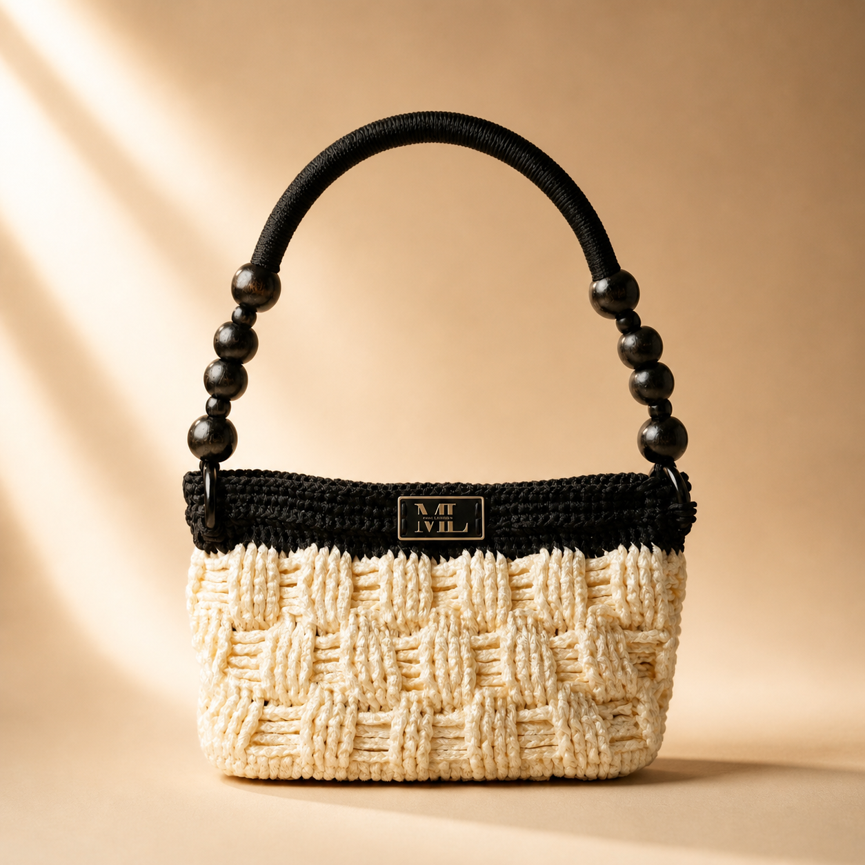 Onyx Cream Crochet Bag