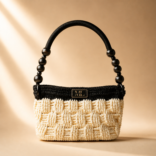 Onyx Cream Crochet Bag
