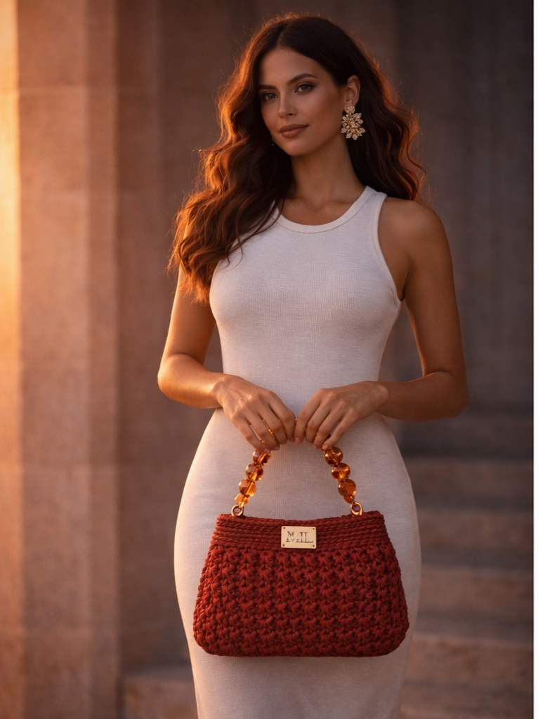Scarlet Amber Crochet Bag